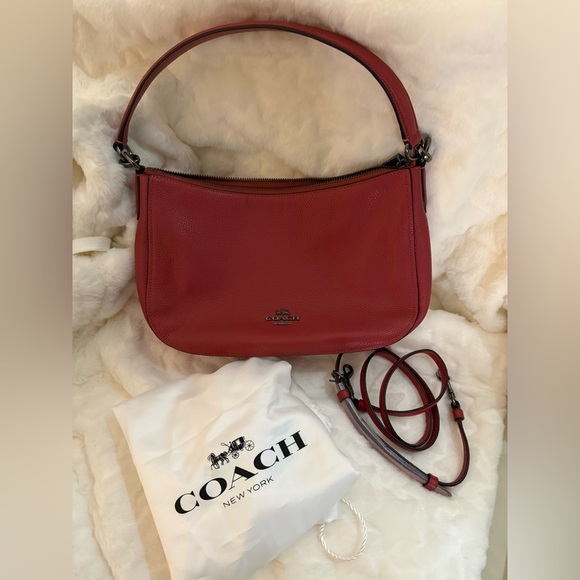 NEW!! Coach Chelsea Polished Pebble Leather Crossbody Satchel – Rose (NWOT) - Picture 8 of 10